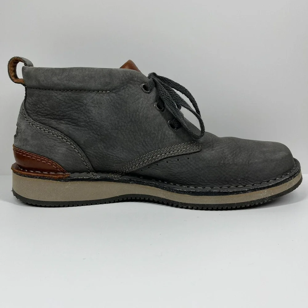 Rockport Prestige Point Chukka Boots Men's 9 Charcoal Vibram Sole Casual Preppy‎